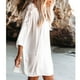thumbnail image 5 of Vestido de cintura suelta con cuello en V profundo de verano para mujer vestido de hombro de encaje floral fluido de manga tres cuartos informal ANGGREK  Otros, 5 of 6