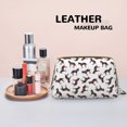 thumbnail image 4 of Classic Cool Horse Brown_A Makeup Bag, Leather Waterproof Travel Toiletry Bag, Large Capacity Cosmetic Bag Make up Bags Organizer fro Travel Size Toiletries Women Girls, 4 of 4