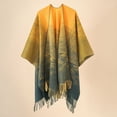 thumbnail image 1 of TINZ Robe à Rayures pour Femmes Bloc de Couleur Automne Printemps Hiver Coupe-Vent Chaude Mode Cape Châle Cardigan Châle Grande Taille Foulards Transparentes pour Femmes Châle Brodé Antique, 1 of 3