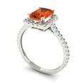 thumbnail image 2 of Halo Engagement Ring for Women - 1.86ct Simulated Red Diamond in 18K White Gold Promise Ring, 2 of 6