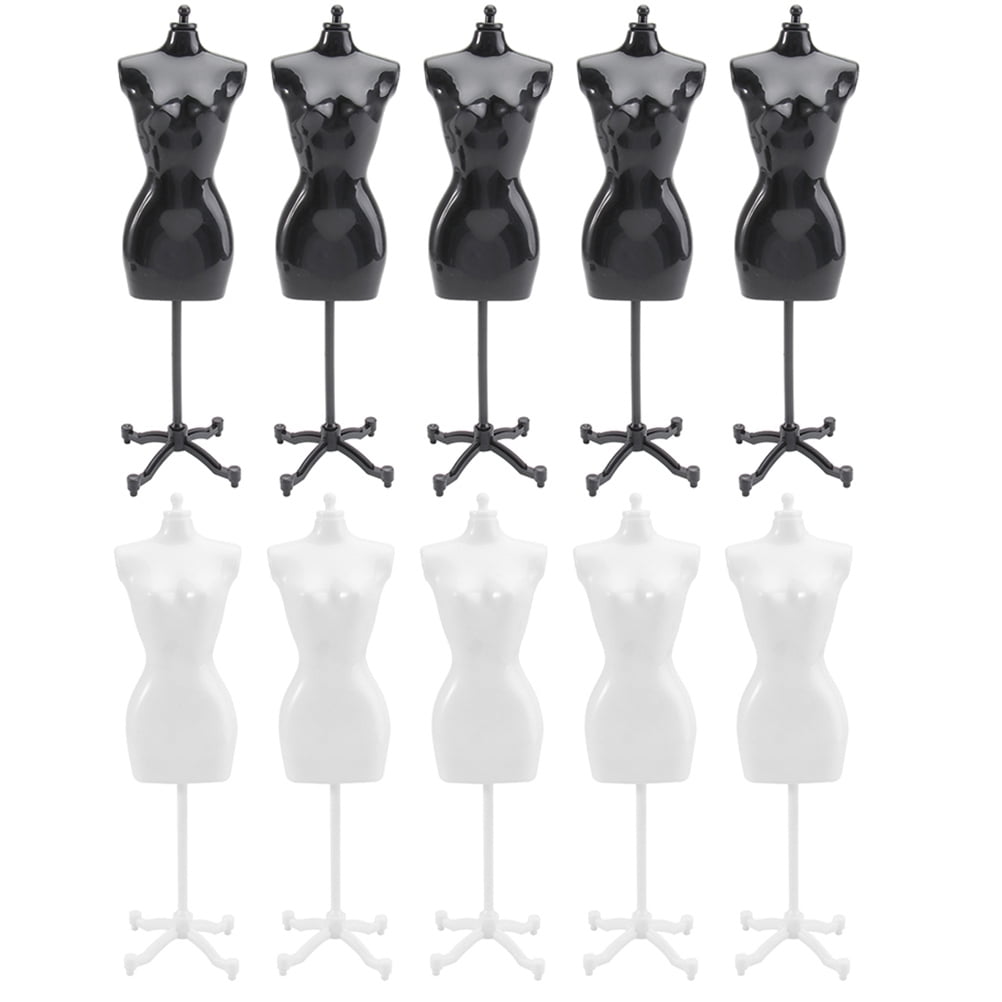 NUOLUX 10Pcs Doll Mannequin Rack Mini Doll Clothes Rack Doll Model