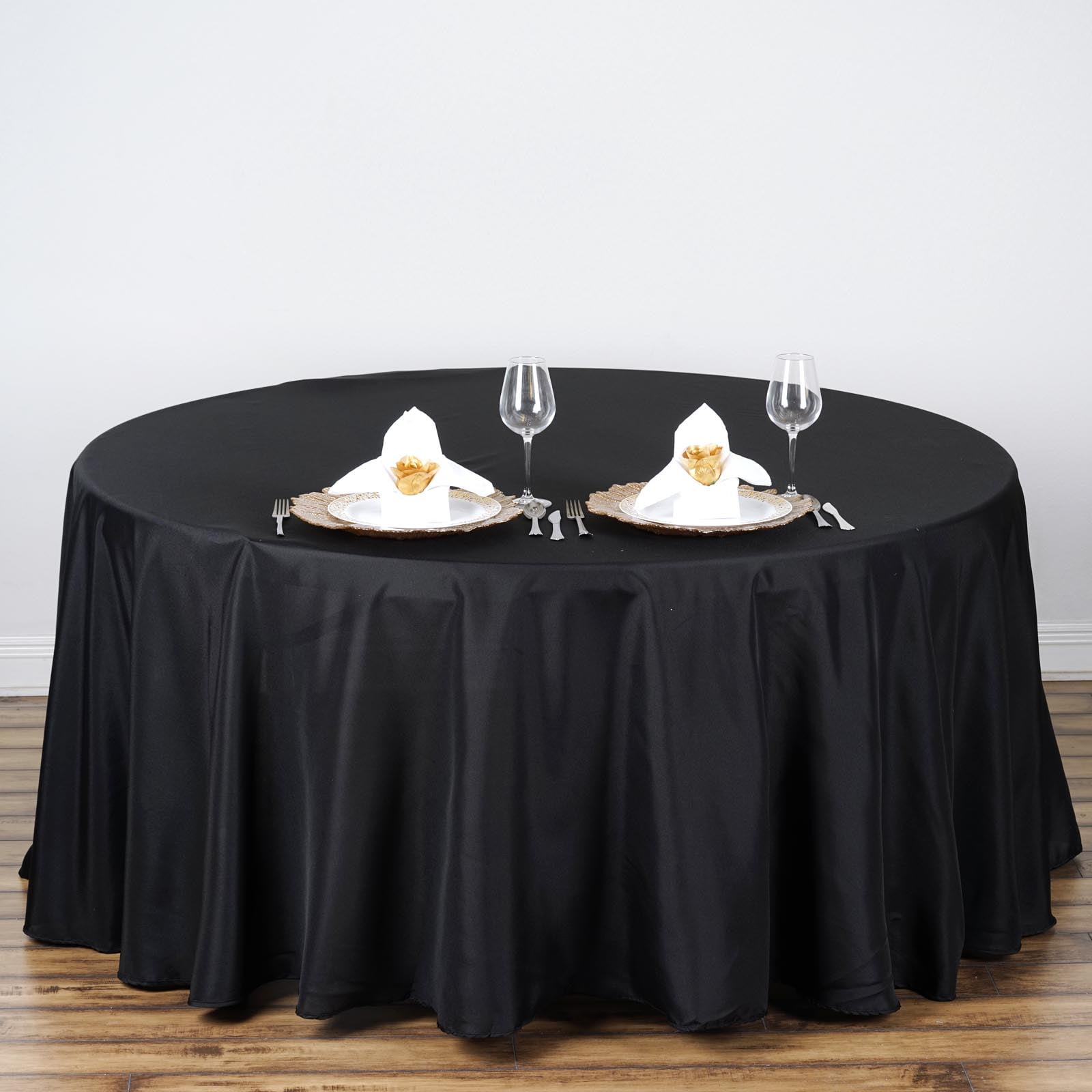 5 pack 108 inch Round Wedding Polyester table cover wedding table Cloth 