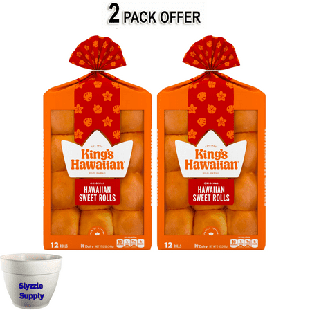 King's Hawaiian Original Hawaiian Sweet Rolls 12 Count, 12oz, Shelf-Stable