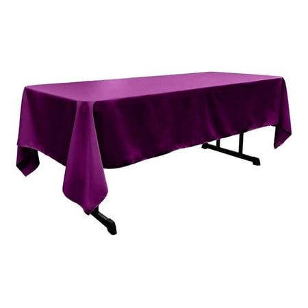 

Exlonjet Fabric & Foam Inc 60 Wide by 96 Long Rectangular Polyester Poplin Party/Wedding Decoration Rectangular Tablecloth. (Magenta)