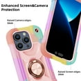 thumbnail image 4 of JTCASES for iPhone 12 Pro Max Case, Heavy Duty Protection Hybird PC Silicone 360° Rotating Ring Bracet Magnetic Car Mount Fully Coverage Slim Non-Slip for iPhone 12 Pro Max, Colorful Rosegold, 4 of 6