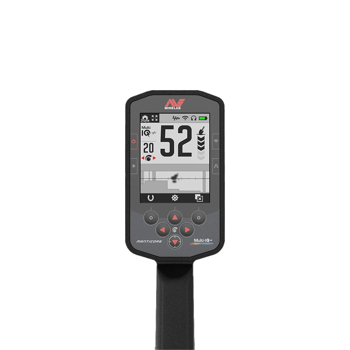 Minelab Manticore Black LCD Display Battery Powered Metal Detector with Multi-IQ+ and 2D ID Map
