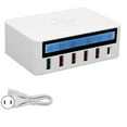 thumbnail image 1 of WLX-818F Wireless Smart USB Display Charger 6 Port 40W Fast Charger with LED Display Multifunctional Charging Head(US Plug ), 1 of 14