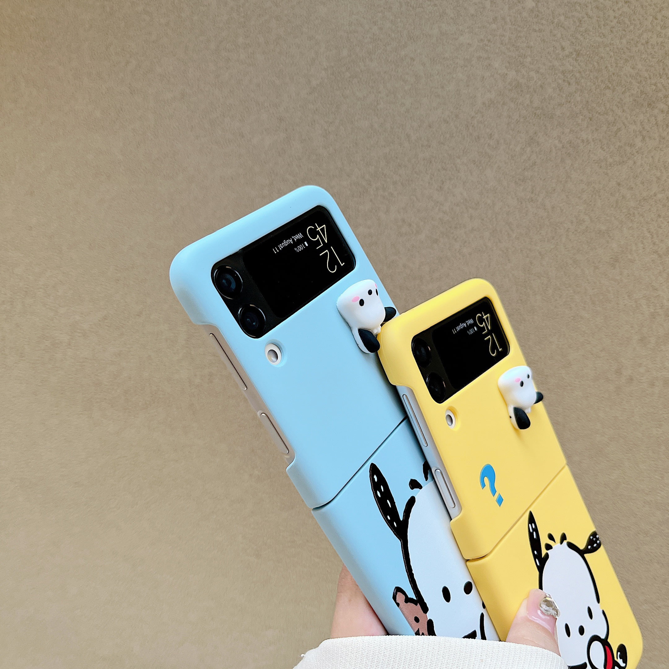 For Samsung Galaxy Z Filp3 5G Case Cover,Shockproof Luxury Cute 3D Pochacco  Case，PC Silm Case Cover
