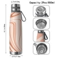 thumbnail image 3 of 29oz Insulated Water Bottle with Tea Infuser, Stainless Steel Travel Mug, Liquid & Marble Print, 3 of 6