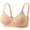 Beige, variant on Bras for Women Bras Bras for Women No Underwire Women Solid No- Threaded Gathered Back Button Underwear Bra Pink 38
