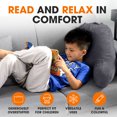thumbnail image 4 of Cheer Collection Kids Size Reading and Gaming Pillow with Armrest - Plush Fiber Filled Backrest Pillow, 4 of 5