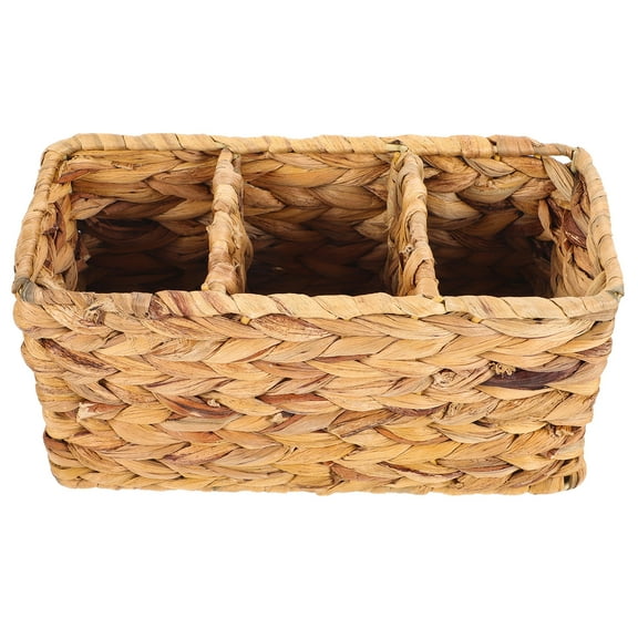 PAMINGONO Bathroom Counter Basket Woven Storage Basket Grass 1Pcs
