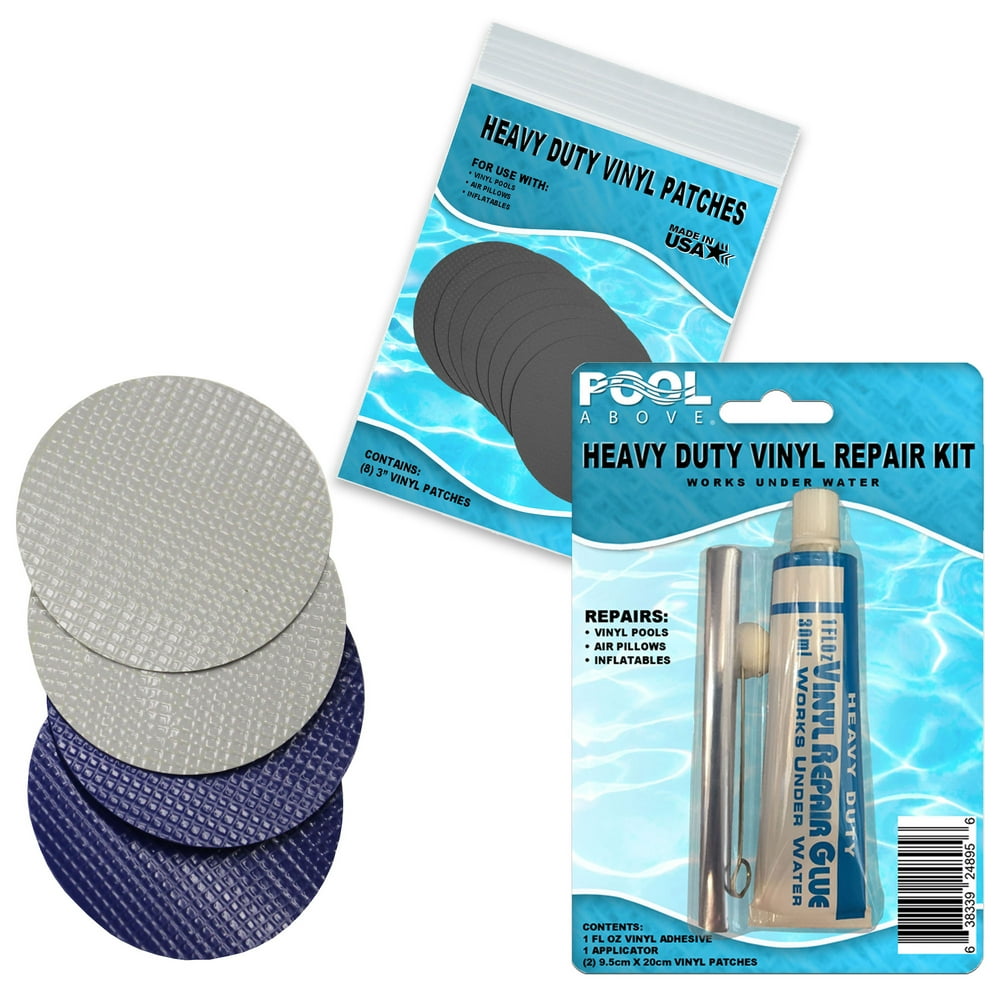 Repair Kit for Mariner 3 Boat Vinyl glue Gray and Blue Patches