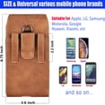 thumbnail image 3 of eBizWare Universal Leather Belt Clip Hybrid Carrying Case for Motorola, Google, 3 of 7