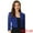 Royal Blue, variant on DARING DIVA Women's Lace Panel Crop Bolero Shrug Dress for Work Office XS Brown