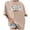 czb# Khaki925, variant on CUZIBR Ladies Tops Shirts For Women Summer Fashion Short Sleeve Round Neck Casual Letter Print Loose Fit Relaxed Breathable Lightweight Oversized Trendy Graphic Tee,Khaki,XL