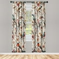 thumbnail image 3 of Ambesonne Birds and Nature Curtains 2 Panel Set, Spring Wingy Art, Pair of - 28" x 84", Blush Laurel Green White, 3 of 4