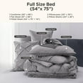 thumbnail image 4 of U by Bedsure Full Size Comforter Sets - Bedding Sets Full 7 Pieces, Bed in a Bag Grey Bed Sets with Comforter, Sheets, Pillowcases & Shams, Adult & Kids Bedding, Gray, 4 of 10