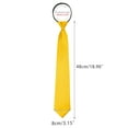 thumbnail image 2 of INSPIRE CHIC Men's Pretied Zipper Ties Solid Color Satin Shine Neckties Formal Casual Yellow, 2 of 5