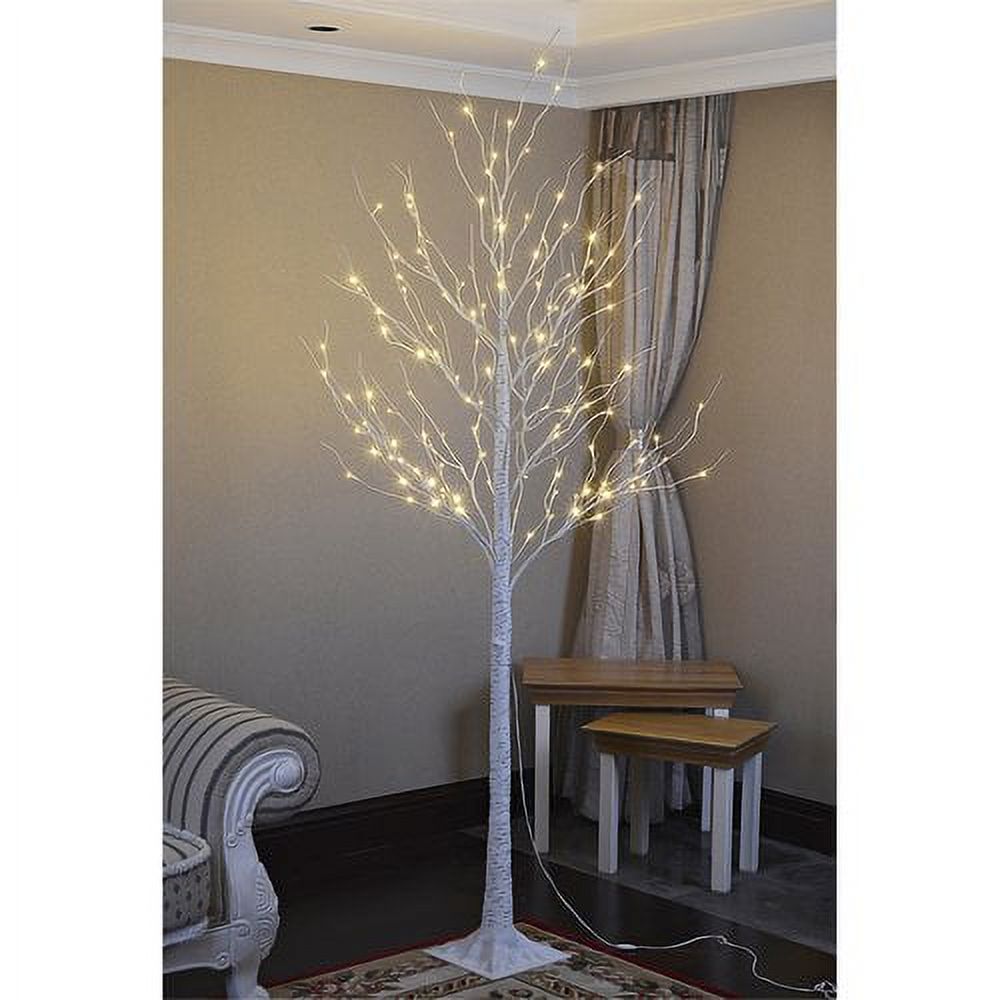 Lightshare 8FT LED Birch Tree, Indoor Decorative with 132 Warm White ...