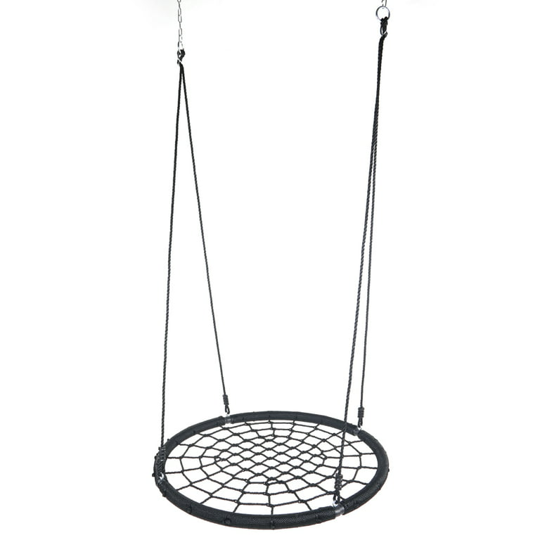 Toddler Swing, Outdoor Round Tree Swing for Kids, 40 Spider Web Swing  Round Swing, Patio Swing with Hanging Kit, Safe & Sturdy Porch Swing,  Children