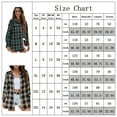 thumbnail image 2 of Uhndy Women's Casual Bust Flannel Plaid Lapel Button Down Shacket Jacket Shirts Coat, 2 of 6