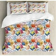 thumbnail image 3 of Ocean Animal Decor Twin Size Duvet Cover Set, Coral Reef Scallop Shells Fish Figures Sea Plants Polyp Murky Nautical Decor, Decorative 2 Piece Bedding Set with 1 Pillow Sham, Multi, by Ambesonne, 3 of 3