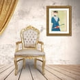 thumbnail image 3 of Penfield, Edward 19x24 Gold Ornate Wood Framed with Double Matting Museum Art Print Titled - Woman Holding Closed Umbrella 1896, 3 of 4