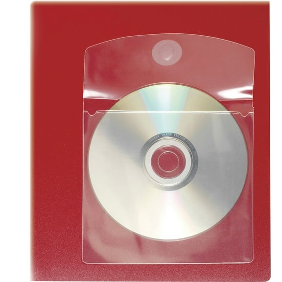 Cardinal, CRD21845, HOLDit! Self-Adhesive CD/DVD Disk Pockets, 10 / Pack, Clear