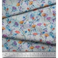 thumbnail image 3 of Soimoi Viscose Chiffon Fabric Leaves & Floral Artistic Printed Fabric 1 Yard 42 Inch Wide, 3 of 3