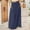 Dark Blue, variant on Women's 2025 Trendy Straight Skirt High Waist Casual Midi Skirt for Daily Wear Outing Summer Flowy Comfort