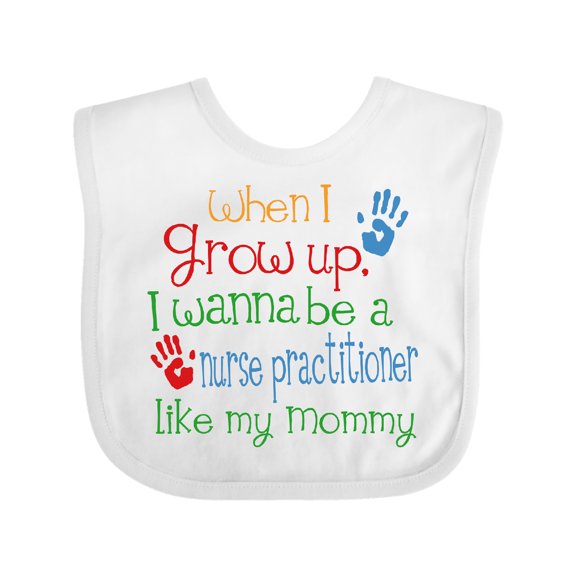 Inktastic Nurse Practitioner Like Mommy Boys or Girls Baby Bib