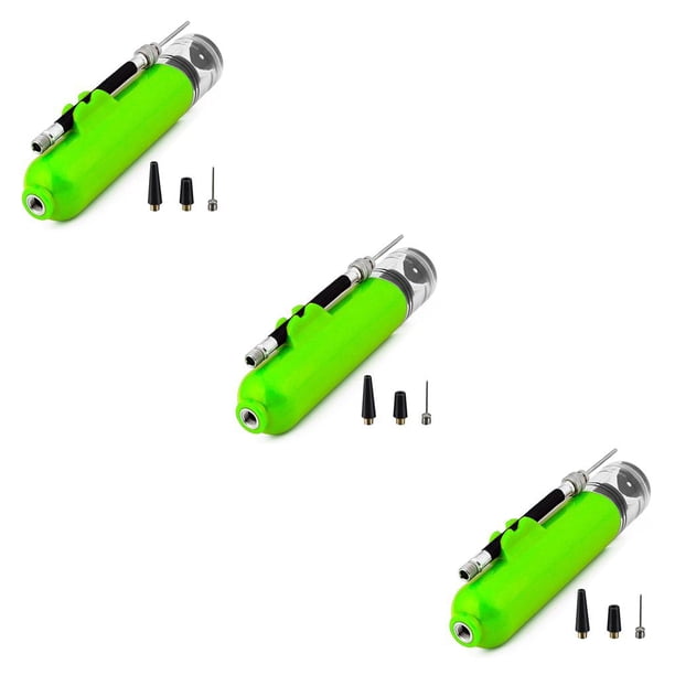 Sonducket Bomba portátil Fútbol Baloncesto Fútbol Inflable con agujas Herramienta Empuje manual Bombas de aire Inflado Patio de juegos Verde Type1 NO1