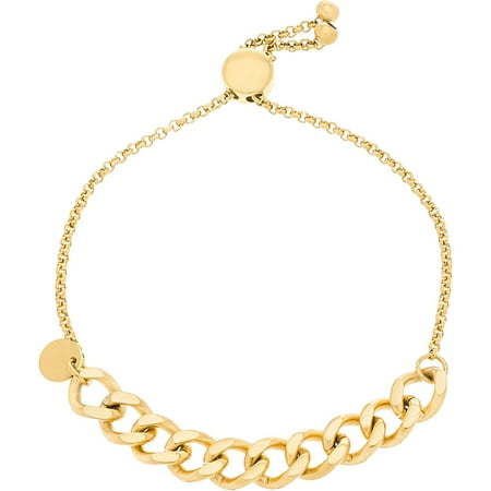 Angelique Silver Lesa Michele Sterling Thick Curb Chain Lesa Michele Sterling Silver Thick Curb Chain Adjule Slider Bracelet