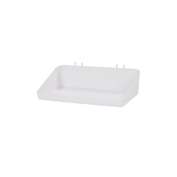 White Plastic Tray for Slatwall - 6½”L x 12”W x 3”D - Set of 2
