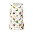 thumbnail image 4 of Haiem Funny Chicken Men Workout Tank Top Gym Bodybuilding Sleeveless Muscle T Shirts Athletic Tank Breathable Workout Shirt-Large, 4 of 9
