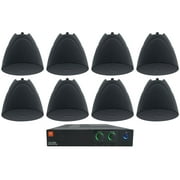 JBL CSA 280Z Commercial Amplifier+(8) Black 5.25" 70V Hanging Pendant Speakers