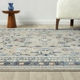 thumbnail image 6 of Ox Bay Wesley 5'3" x 7', Blue/Taupe Traditional Washable Indoor Area Rug by Evette Rios, 6 of 8