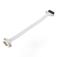 thumbnail image 1 of PCI Express 3.0 1X Riser Cable, PCIE Extension Cable Soft Pure Copper Tinned Process Easy Installation 8Gbps  for Data Cards for Wireless Cards 30cm / 11.8in, 1 of 7