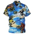 thumbnail image 2 of Mens Hawaiian Shirt Funny Button Lightweight Shirt Short Sleeve Casual Printed Spring Top Sky Blue L, 2 of 3