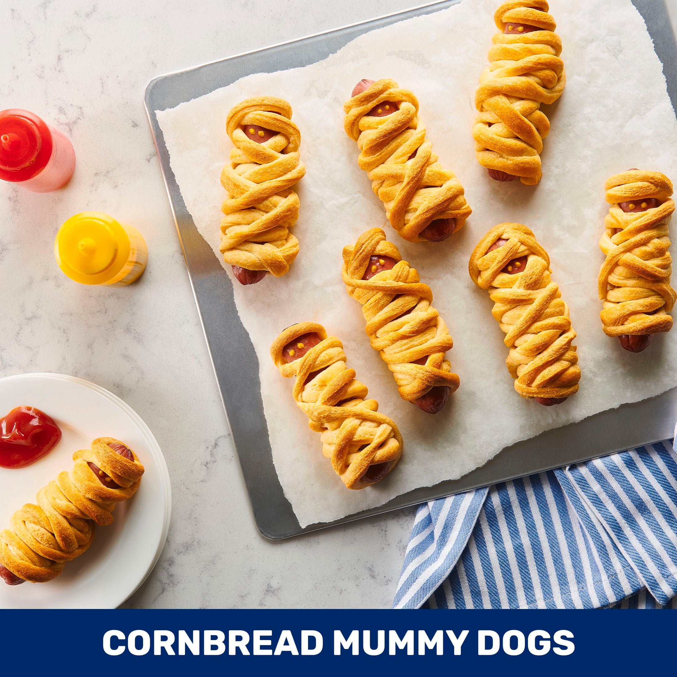 Pillsbury Cornbread Swirls, 6 Ct, Refrigerated Canned Dough, 11 oz