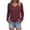 Wine, variant on Horkkom Long Sleeve Shirts for Women Solid Color V Neck T Shirts Casual Loose Basic Tees L