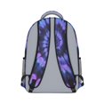 thumbnail image 3 of Purple and Black Tie Dye Pattern Backpack for School, Cute School Bag with Adjustable Shoulder Straps and Padded Back, 15.3"x11"x6.7", 3 of 5
