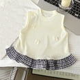 thumbnail image 5 of Mnyotv Toddler Girls Summer Clothes Ruffle Hem Sleeveless Tank Tops with Bowknots Casual Crewneck T Shirts Size 12-24 Months, 5 of 5