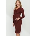thumbnail image 2 of Ruched Button Down Bodycon Maternity Dress, 2 of 3