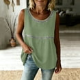 thumbnail image 6 of Bosfbaoi Tank Tops for Women Sleeveless Lace Trim Scoop Neck Blouses Loose Fit Casual Summer Tops, 6 of 6
