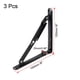 thumbnail image 2 of Soporte Plegable Uxcell de 6 pulgadas para Estantes, Mesa, Escritorio, Montado en Pared, Soporte de Acero al Carbono Negro, Paquete de 3, 2 of 4