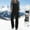 Black(Front Zip-pockets), variant on Coorders Women's Insulated Waterproof Ski Bib with Pockets, Mountain Overalls Snow Windproof Snowboarding Pant, Women's Plus Black,Size L