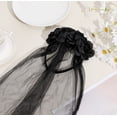 thumbnail image 2 of Velo largo negro con flores negras Diadema de Halloween Velo de novia gótico Accesorios de fiesta del Día de los muertos Disfraz Accesorio para el cabello para adultos, 2 of 2