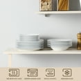 thumbnail image 3 of MALACASA, Porcelain Dishes Sets for 6, 18-Piece Dinner Set Ivory White, Series JULIA, 3 of 8